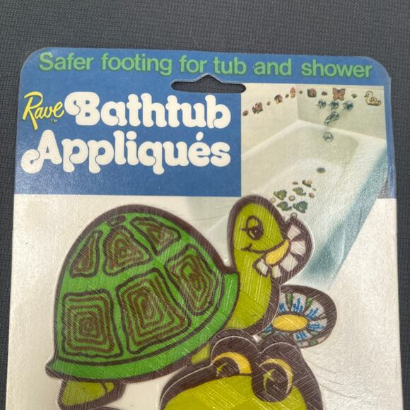 VTG 14 Rave Bathtub Appliqués Sheet Vinyl Retro Y2K Tub Safety Decals Frog Duck - Picture 8 of 16